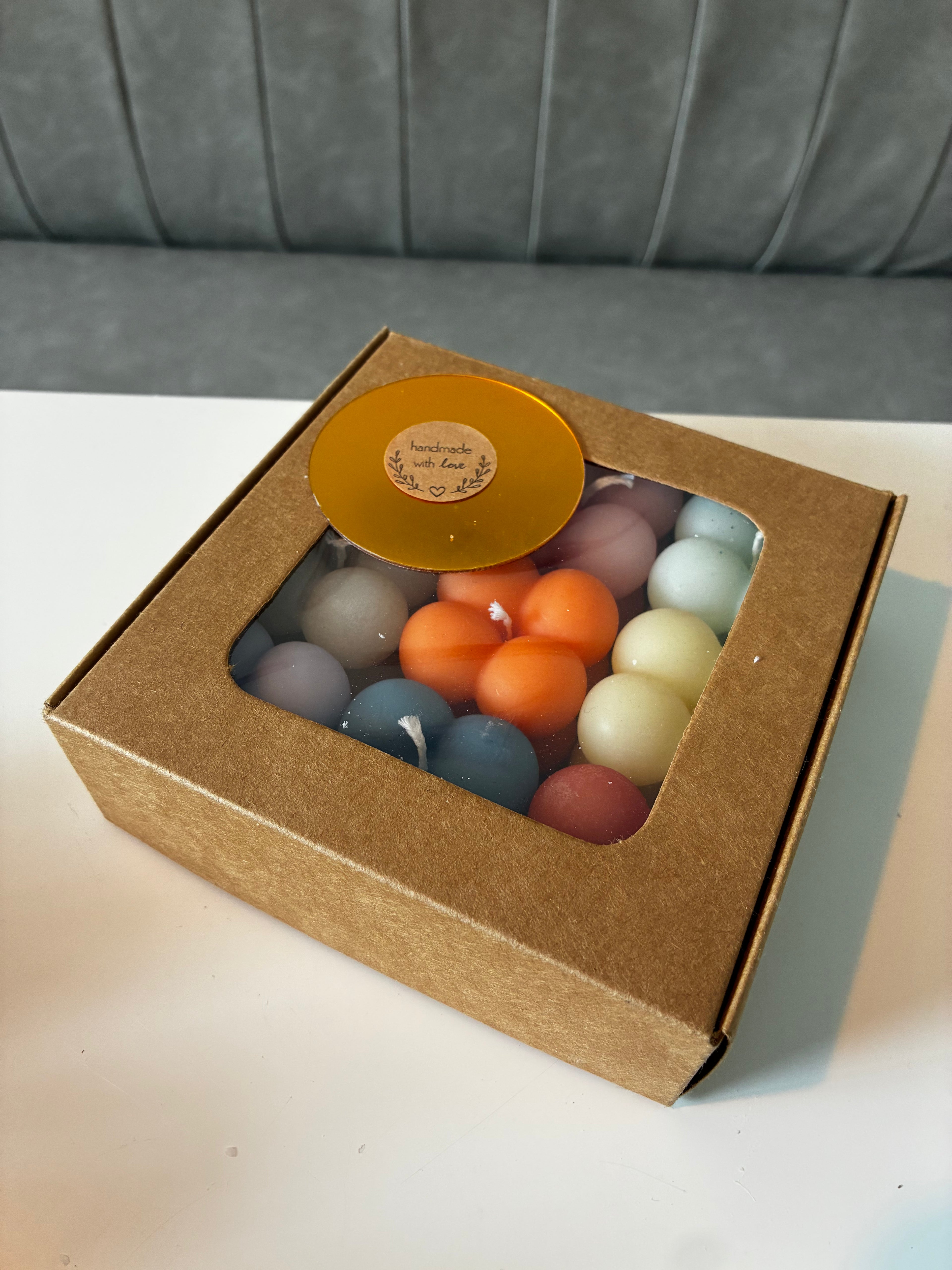9 kleine bolletjeskaarsen in doosje