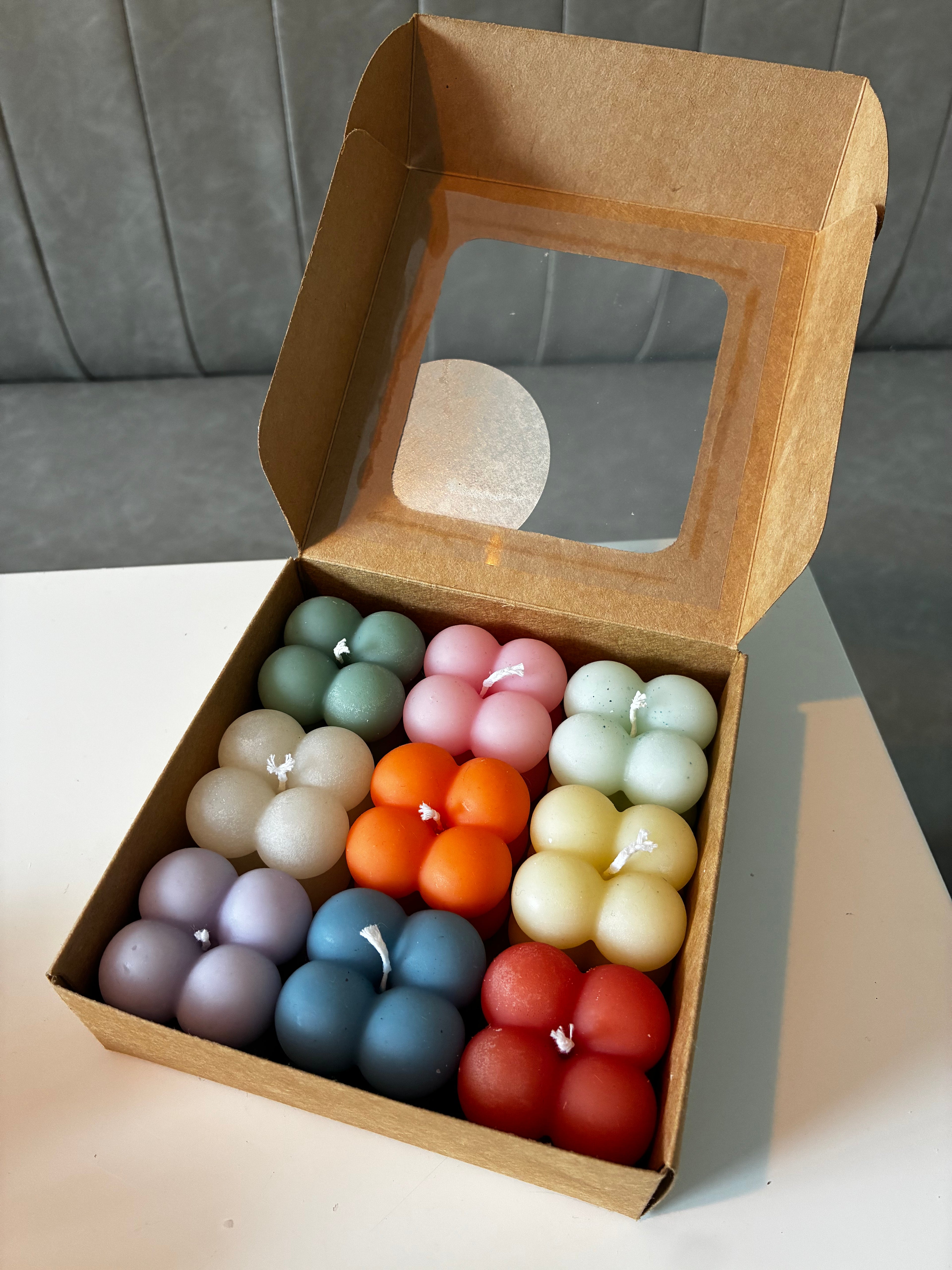 9 kleine bolletjeskaarsen in doosje